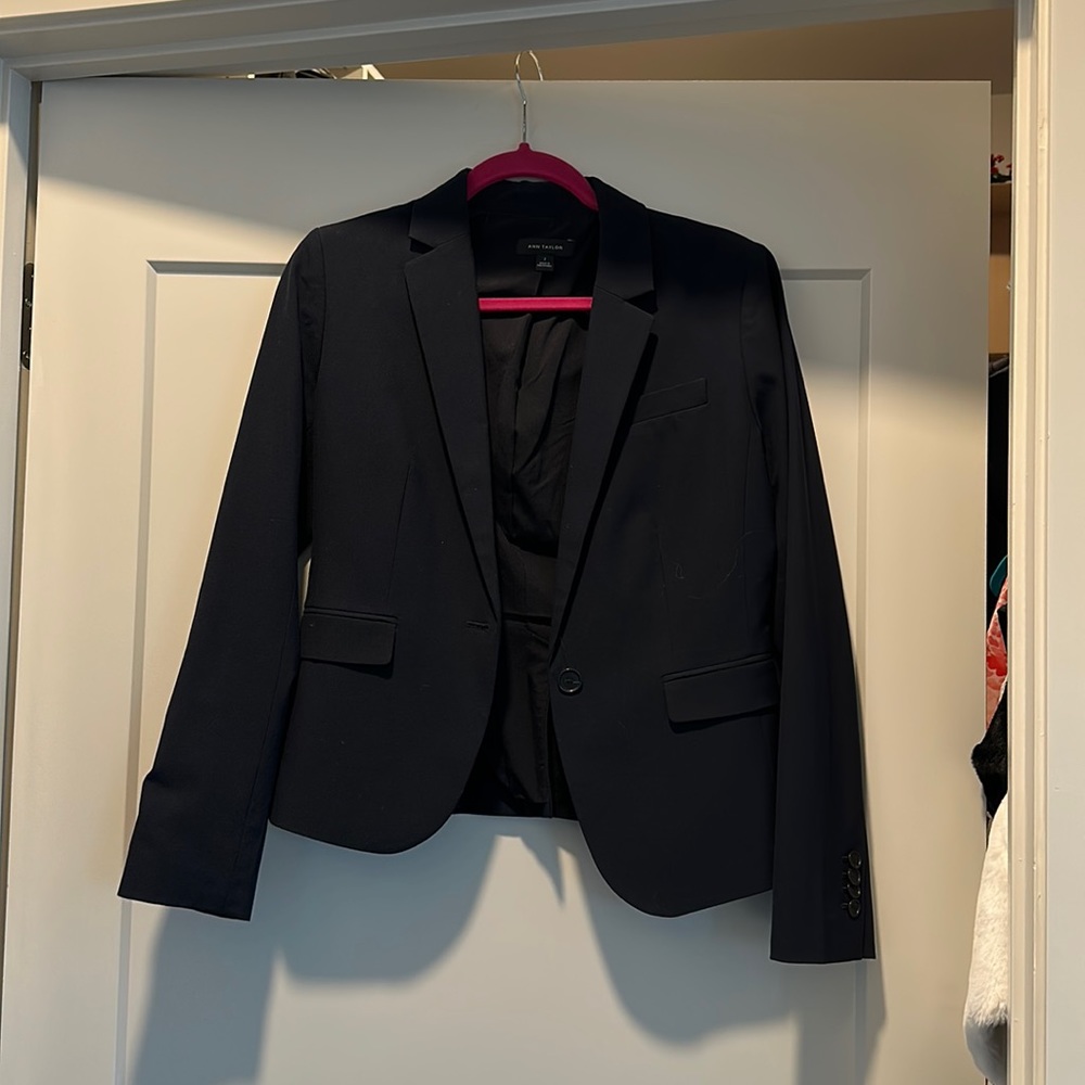 Ann Taylor navy suit jacket